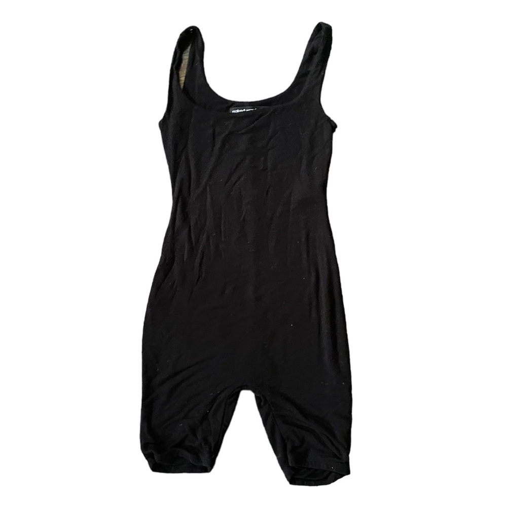 Naked wardrobe black romper onesie tank small
